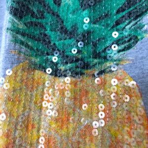 Pineapple Sequins Women's Tank Top Junior’s Cute